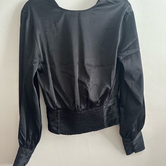 Express Black Wrap Blouse - Picture 5 of 9